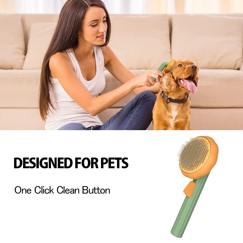 Pet Pumpkin Slicker Brush for Grooming Cats & Dogs