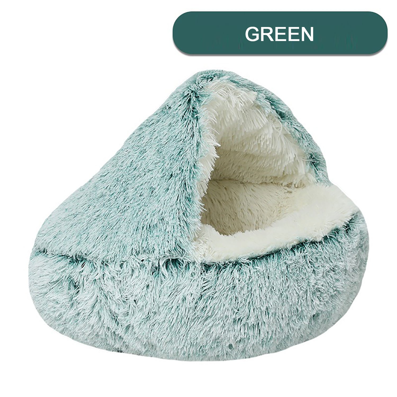 Luxurious Plush Round Cat Bed