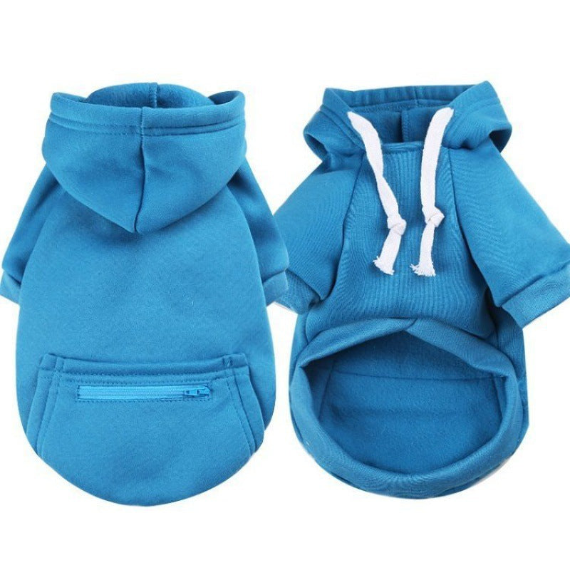 Pet Clothes Zipper Pocket Sweatshirt