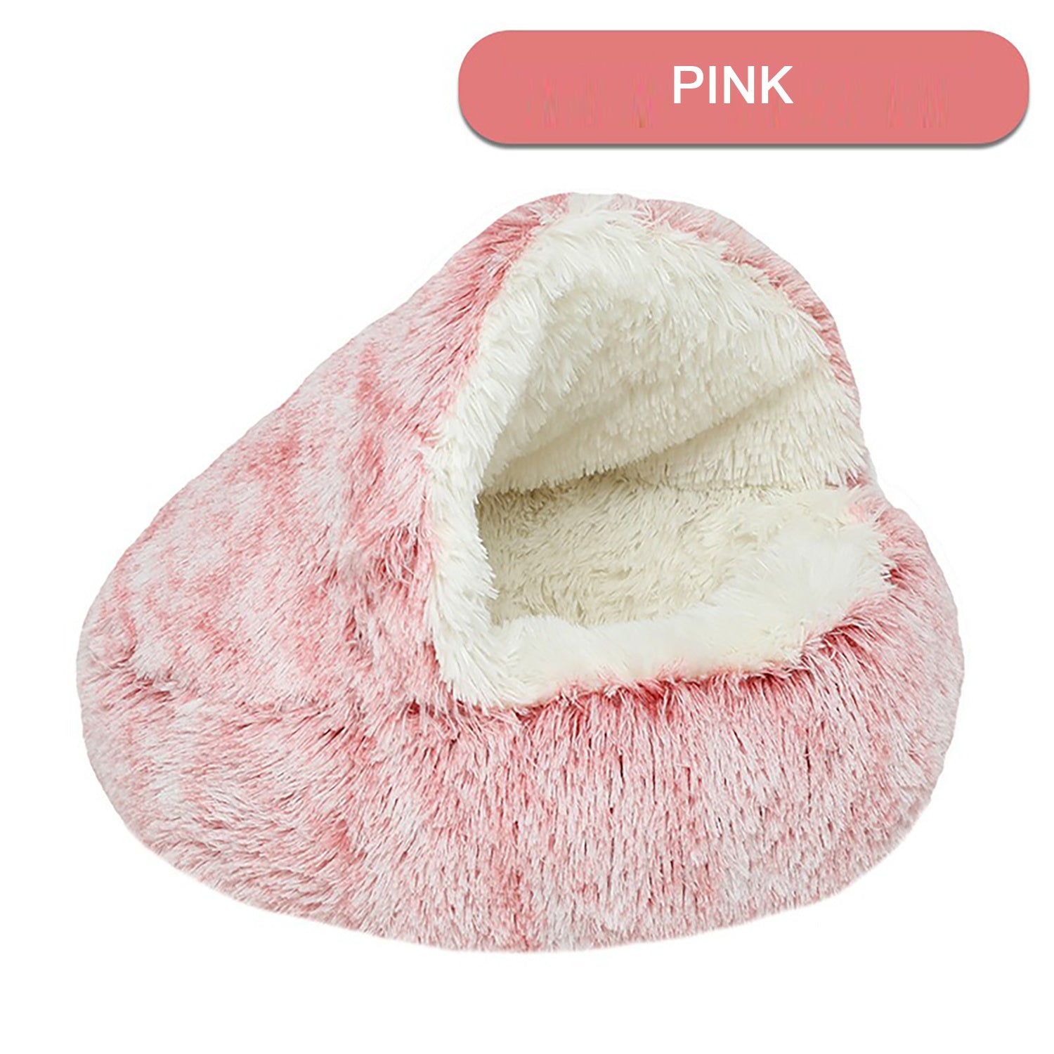 Luxurious Plush Round Cat Bed