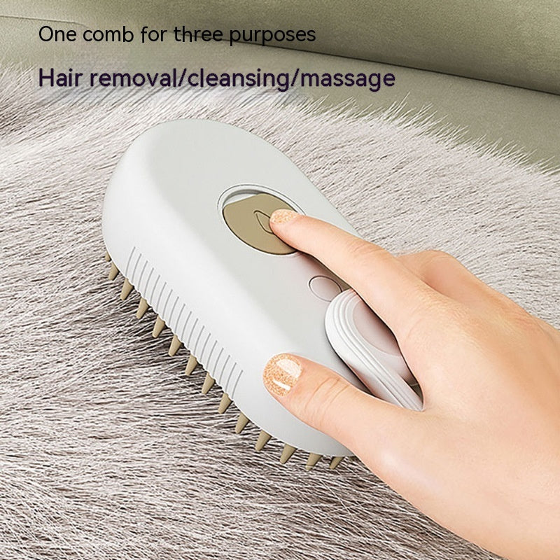 Cat Steam Brush 3-in-1 Electric Pet Grooming Comb