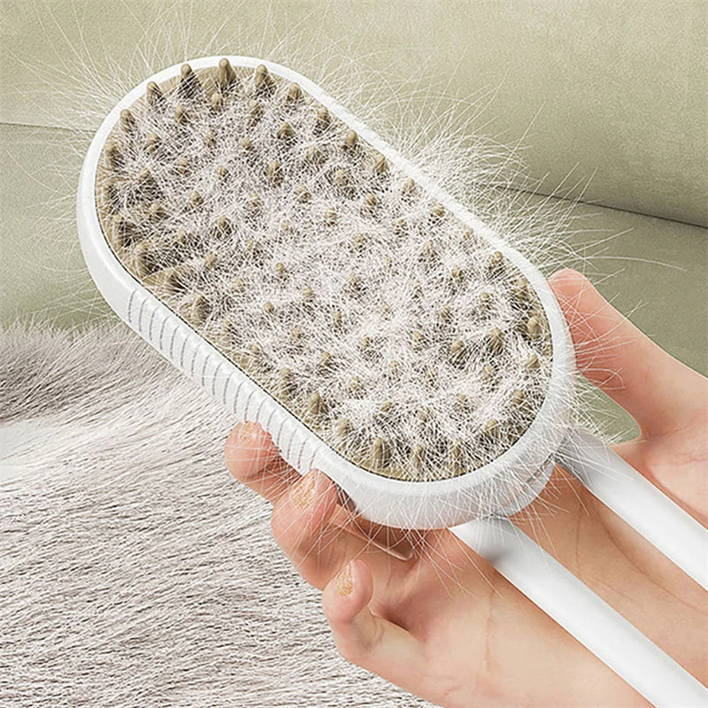 Cat Steam Brush 3-in-1 Electric Pet Grooming Comb