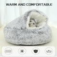 Load image into Gallery viewer, Luxurious Plush Round Cat Bed
